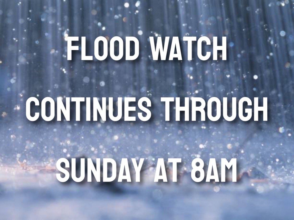 Flood Watch Remains in Effect as Rain Continues and Road Closures ...